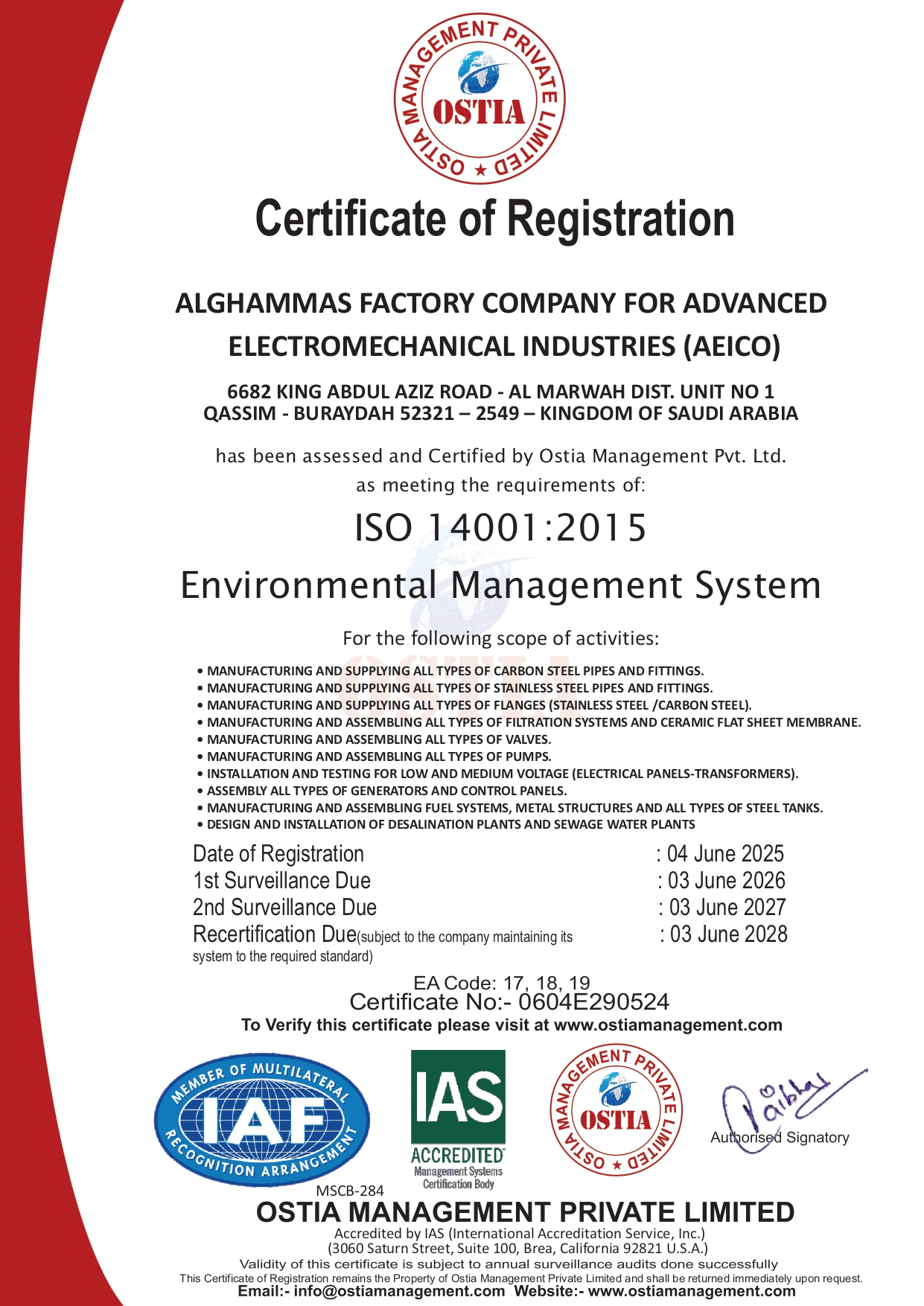ISO 14001 Environmental Management System